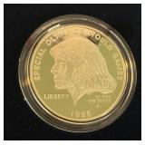 1995 W-Special Olympics World Games Proof Silver Dollar - original package with COA