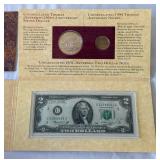 1994 Thomas Jefferson Coilage and Currence 4 Coin Set in original Package
