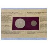1994 Thomas Jefferson Coilage and Currence 4 Coin Set in original Package