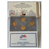 2009 S-Lincoln Bicentennial One Cent Proof Set 4 coins - original package with COA