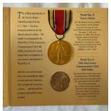1995 World War II 50th anniversary Coin and Victory Medal Set US Mint - original package with COA