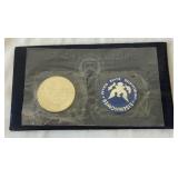 1971 S-Eisenhower Uncirculated Silver Dollar with token- original package with COA