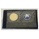 1971 S-Eisenhower Uncirculated Silver Dollar with token- original package with COA