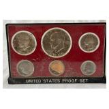 1975 Proof Set - case is dirty slight fire damage, no other packaging or COA