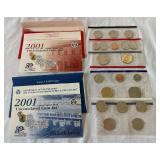 2001 P/D Uncirculated US Mint set OGP (20 coins) - original package with COA and envelope