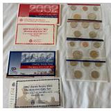 2002 P/D Uncirculated US Mint set OGP (20 coins) - original package with COA and envelope, damage to envelope