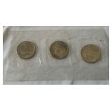1979 P/D/S Susan B Anthony 3 Coin Dollar Souvenir Set - cello wrap