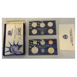 2002 Proof Set (10 coins) - original package with COA, box is dirty