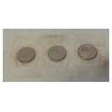 1980 P/D/S Susan B Anthony 3 Coin Dollar Souvenir Set - cello wrap