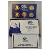 2000 State Quarters Proof Set (MA, MD, SC, NH, VA) - original package with COA