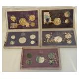 (5) Fire Damages Proof Sets - (2) 1989, (1) 1987, (2) 1990