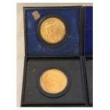 (4) American Revolution Bicentennial Commemorative Medals - (2) 1971, 1973, 1974 - some fire damaged