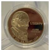 1993 S-Bill of Rights James Madison Proof Silver Dollar - just the coin in a protective plastic case