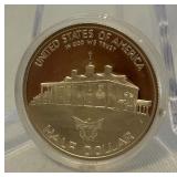 1982 S-George Washington Half Dollar Silver Proof, 250th Anniversary Coin - just the coin in a protective plastic case