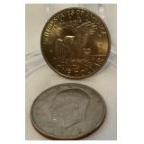 (2) 1972 Eisenhower Silver Dollars