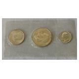 1976 Bicentennial Silver Uncirculated Proof 3 Coin Set - cello wrap