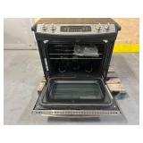 GE 30-in Smooth Surface Glass Top 4 Elements 4.4-cu ft Self-Cleaning Drop-In Electric Range (Black) Model # JD630STSS MSRP $2,099
