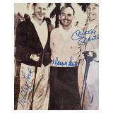 Signed Photograph of Whitey Ford, Mickey Mantle, Billy Martin, Darrell Johnson, and Danny Lawlor Signed Photograph of Whitey Ford, Mickey Mantle, Billy Martin, Darrell Johnson, and Danny Lawlor