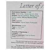 Signed Photograph of Whitey Ford, Mickey Mantle, Billy Martin, Darrell Johnson, and Danny Lawlor Signed Photograph of Whitey Ford, Mickey Mantle, Billy Martin, Darrell Johnson, and Danny Lawlor