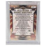 Kevin Garnett, Gary Payton, Michael Jordan, Grant Hill, Anfernee Hardaway, Kobe Bryant 2019 Leaf In The Game Used All-Star Game History Prime #ASGP-15 Beckett Graded 8.5 - Basketball Card Kevin Garnett, Gary Payton, Michael Jordan, Grant Hill, Anfernee Hardaway, Kobe Bryant 2019 Leaf In The Game Used All-Star Game History Prime #ASGP-15 Beckett Graded 8.5 - Basketball Card