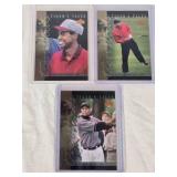 Lot of 3 Tiger Woods Golf Rookie Cards from Upper Deck's 'Tiger's Tales' Series, 2001. Lot of 3 Tiger Woods Golf Rookie Cards from Upper Deck's 'Tiger's Tales' Series, 2001.