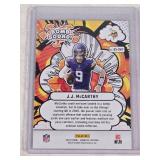 J.J. McCarthy Rookie 2025 Panini Donruss Bomb Squad #BS-JMY - Minnesota Vikings Football Card J.J. McCarthy Rookie 2025 Panini Donruss Bomb Squad #BS-JMY - Minnesota Vikings Football Card