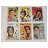Lot of 6 Vintage 1954 Topps Baseball Cards Featuring Buster Mills, Paul Smith, Bob Wilson, Jehosie Heard, Bob Scheffing, and Harvey Haddix. Lot of 6 Vintage 1954 Topps Baseball Cards Featuring Buster Mills, Paul Smith, Bob Wilson, Jehosie Heard, Bob Scheffing, and Harvey Haddix.