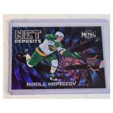 Kirill Kaprizov Rookie Insert 2020-21 Skybox Metal Universe Net Deposits #ND-1 - Minnesota Wild Hockey Card Kirill Kaprizov Rookie Insert 2020-21 Skybox Metal Universe Net Deposits #ND-1 - Minnesota Wild Hockey Card