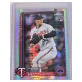 Zebby Matthews Rookie 2025 Topps Chrome Prism Refractor #USC171 - Minnesota Twins Baseball Card Zebby Matthews Rookie 2025 Topps Chrome Prism Refractor #USC171 - Minnesota Twins Baseball Card