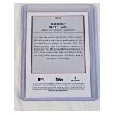 Bobby Witt Jr. Rookie 2022 Topps Bowman Platinum Foil Renowned Rookies #RR-13 - Kansas City Royals Baseball Card Bobby Witt Jr. Rookie 2022 Topps Bowman Platinum Foil Renowned Rookies #RR-13 - Kansas City Royals Baseball Card