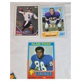 Lot of 27 Minnesota Vikings Football Cards featuring players like Alan Page, Warren Moon, Justin Jefferson, and Adrian Peterson. Includes Rookie, Holo, and Vintage cards. Lot of 27 Minnesota Vikings Football Cards featuring players like Alan Page, Warren Moon, Justin Jefferson, and Adrian Peterson. Includes Rookie, Holo, and Vintage cards.