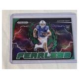 Jaxson Dart Rookie 2023 Panini Prizm Fearless Green RC #F-JDT - Football Card Jaxson Dart Rookie 2023 Panini Prizm Fearless Green RC #F-JDT - Football Card