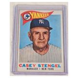 Casey Stengel 1960 Topps #227 - New York Yankees Vintage Baseball Card Casey Stengel 1960 Topps #227 - New York Yankees Vintage Baseball Card