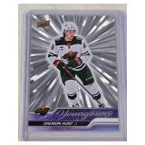 Daemon Hunt Rookie 2023-24 Upper Deck RARE Starburst Young Guns #494 - Minnesota Wild Hockey Card Daemon Hunt Rookie 2023-24 Upper Deck RARE Starburst Young Guns #494 - Minnesota Wild Hockey Card