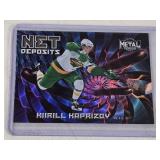 Kirill Kaprizov Rookie 2020-21 Skybox Metal Universe Foil Net Deposits #ND-1 - Minnesota Wild Hockey Card Kirill Kaprizov Rookie 2020-21 Skybox Metal Universe Foil Net Deposits #ND-1 - Minnesota Wild Hockey Card