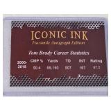 Tom Brady 2000-2018 Iconic Ink Facsimile Autograph Edition - New England Patriots Football Card Tom Brady 2000-2018 Iconic Ink Facsimile Autograph Edition - New England Patriots Football Card