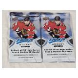 Lot of 2 Unopened Packs of Upper Deck MVP Hockey 2021-22 Series Lot of 2 Unopened Packs of Upper Deck MVP Hockey 2021-22 Series