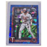 Luke Keaschall Rookie 2025 Topps Chrome Sapphire RC #USC106 - Minnesota Twins Baseball Card Luke Keaschall Rookie 2025 Topps Chrome Sapphire RC #USC106 - Minnesota Twins Baseball Card