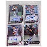 Lot of 4 Rookie cards with On Card Autos Trent Deveaux, Micker Adolfo, Ty Blach, and Jackson Cluff Lot of 4 Rookie cards with On Card Autos Trent Deveaux, Micker Adolfo, Ty Blach, and Jackson Cluff
