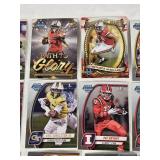 Lot of 39 1st Bowman Football Cards featuring various players including Deontae Lawson, Francisco Mauigoa Lot of 39 1st Bowman Football Cards featuring various players including Deontae Lawson, Francisco Mauigoa