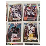 Lot of 39 1st Bowman Football Cards featuring various players including Deontae Lawson, Francisco Mauigoa Lot of 39 1st Bowman Football Cards featuring various players including Deontae Lawson, Francisco Mauigoa