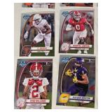 Lot of 39 1st Bowman Football Cards featuring various players including Deontae Lawson, Francisco Mauigoa Lot of 39 1st Bowman Football Cards featuring various players including Deontae Lawson, Francisco Mauigoa