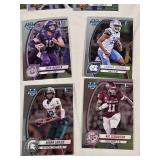 Lot of 39 1st Bowman Football Cards featuring various players including Deontae Lawson, Francisco Mauigoa Lot of 39 1st Bowman Football Cards featuring various players including Deontae Lawson, Francisco Mauigoa