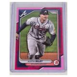 Austin Riley 2023 Bowman Pink Parallel SP #59 and Numbered 94/299 - Atlanta Braves Baseball Card Austin Riley 2023 Bowman Pink Parallel SP #59 and Numbered 94/299 - Atlanta Braves Baseball Card