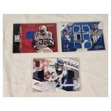 Lot of 3 Relic Football Cards with Edgerrin James, Eric Ebron, and Courtland Sutton Lot of 3 Relic Football Cards with Edgerrin James, Eric Ebron, and Courtland Sutton