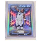 Anthony Edwards 2025 Topps Chrome Refractor #77 - Minnesota Basketball Card Anthony Edwards 2025 Topps Chrome Refractor #77 - Minnesota Basketball Card