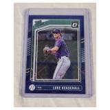 Luke Keaschall 2024 Donruss Optic Blue Laser Prizm #152 - Minnesota Baseball Card Luke Keaschall 2024 Donruss Optic Blue Laser Prizm #152 - Minnesota Baseball Card