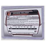 Jackson Holliday Rookie 2023 Bowman Chrome Purple Mojo #BCP-20 and Numbered 201/250 - Baltimore Orioles Baseball Card Jackson Holliday Rookie 2023 Bowman Chrome Purple Mojo #BCP-20 and Numbered 201/250 - Baltimore Orioles Baseball Card