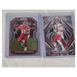 Lot of 2 Patrick Mahomes II Football Cards from Panini Prizm and Laser Lot of 2 Patrick Mahomes II Football Cards from Panini Prizm and Laser