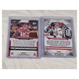 Lot of 2 Patrick Mahomes II Football Cards from Panini Prizm and Laser Lot of 2 Patrick Mahomes II Football Cards from Panini Prizm and Laser